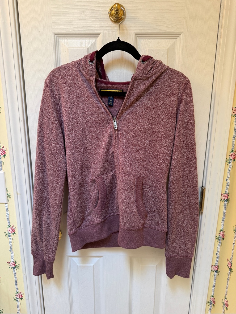 Prince & Fox Marled Mauve Zip-Up Hoodie
